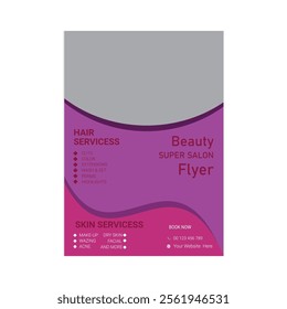 Beauty spa hair salon print ready flyer template design