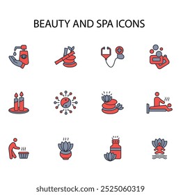 beauty and spa icon set.vector.Editable stroke.linear style sign for use web design,logo.Symbol illustration.