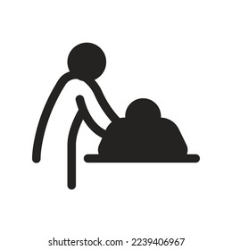 beauty and spa icon. vector design care for female beauty body. Glyph solid, silhouette icon