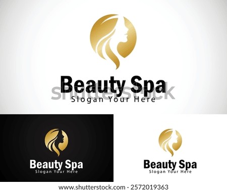 beauty spa logo creative design concept salon nature leave yoga