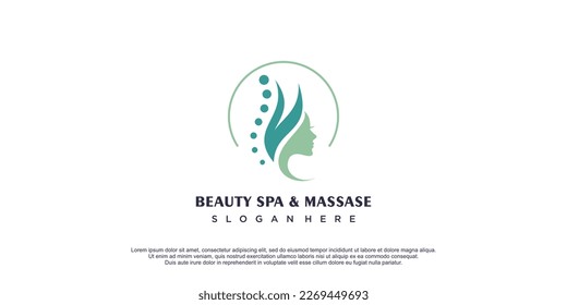 Logo de Beauty spa con diseño de concepto creativo y único icono de diseño vector premium