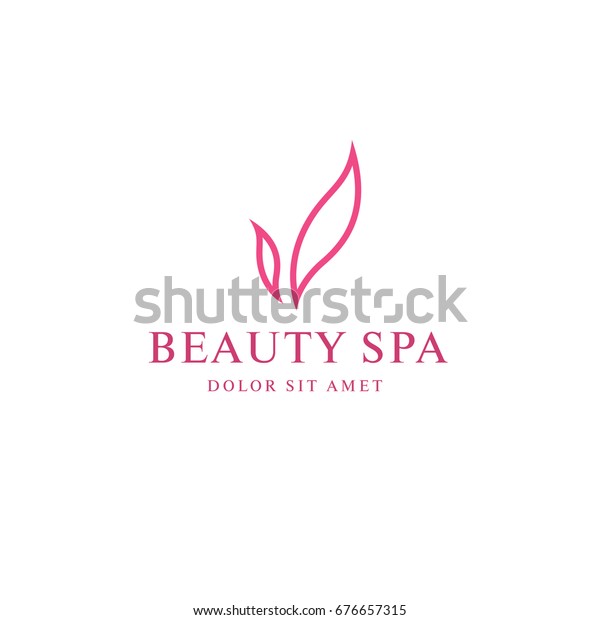 Beauty Spa Logo Design Stock Vector (Royalty Free) 676657315