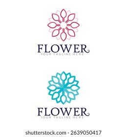Beauty Spa Logo Design with Elegant Botanical Flower and beauty