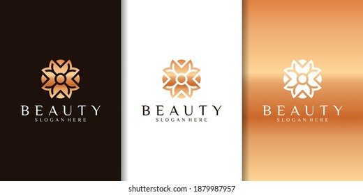 Beauty spa logo design, with line concept