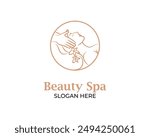  Beauty spa Logo design template linear style for spa and beauty salon, boutique, massage therapy