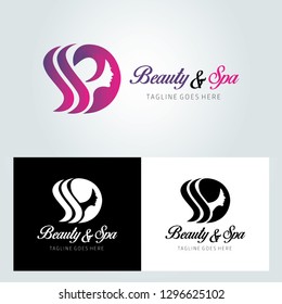 Beauty & spa logo design template. Vector illustration