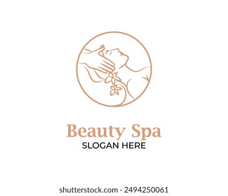  Beauty spa Logo design template linear style for spa and beauty salon, boutique, massage therapy