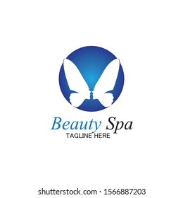beauty spa logo design template-vector