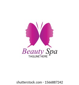 beauty spa logo design template-vector