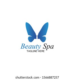 beauty spa logo design template-vector
