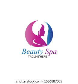 beauty spa logo design template-vector