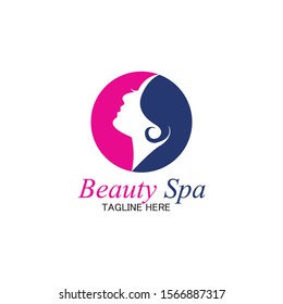 beauty spa logo design template-vector