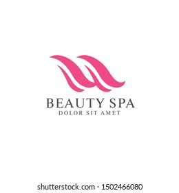 beauty spa logo design, vector illustration