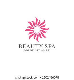 beauty spa logo design, vector illustration