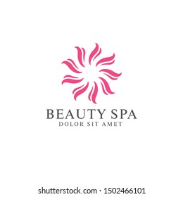 beauty spa logo design, vector illustration