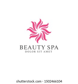 beauty spa logo design, vector illustration