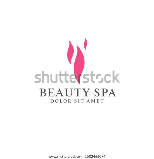 Beauty Spa Logo Design Vector Illustration Stock Vector (Royalty Free ...