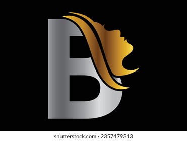 Beauty Spa Logo On Letter B Vector Template