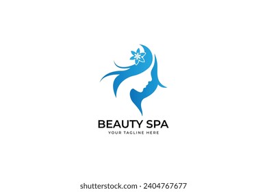 Beauty spa logo template design illustration