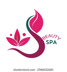 Beauty spa logo vector art illustration