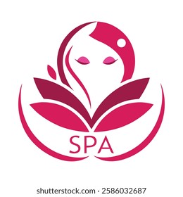 Beauty spa logo vector art illustration