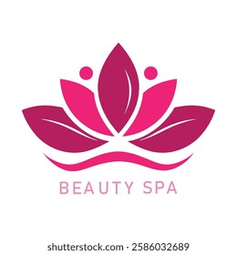 Beauty spa logo vector art illustration