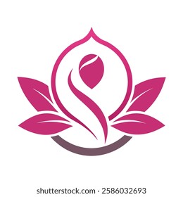 Beauty spa logo vector art illustration