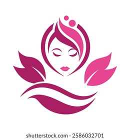 Beauty spa logo vector art illustration