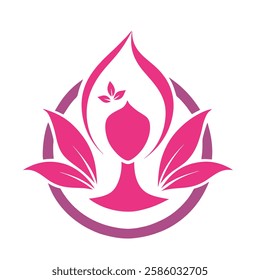 Beauty spa logo vector art illustration