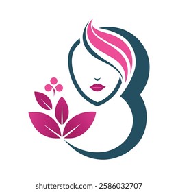 Beauty spa logo vector art illustration