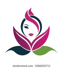Beauty spa logo vector art illustration