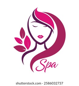 Beauty spa logo vector art illustration