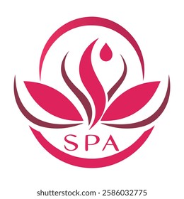 Beauty spa logo vector art illustration