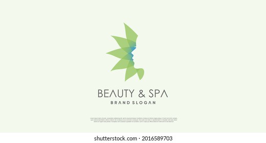 Beauty and spa logo for women with unique concept Premium Vector