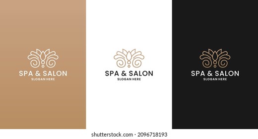 beauty spa, lotus logo design for salon spa, and yoga