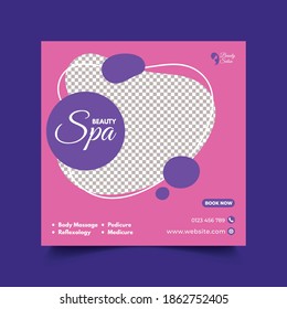 Beauty Spa Salon Banner  Template for Social Media Post