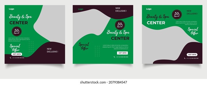 Beauty Spa Salon Banner Template for Social Media Post