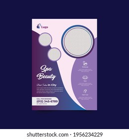 Beauty Spa Salon Flyer Or Hair Salon Skin Care Flyer Print Ready Editable Template Design Suitable For Brochure Cover Design