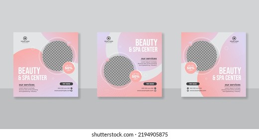 Beauty Spa salon Social Media Post Design