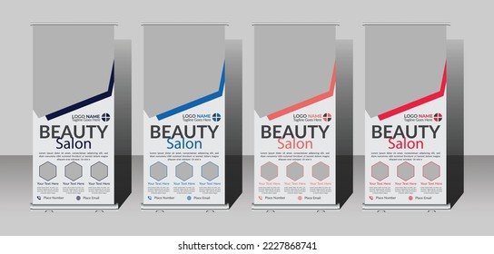 Beauty spa skin care hair salon roll up banner