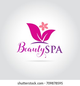 beauty spa skin care modern & simple logo vector illustration