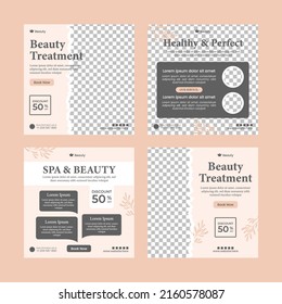 Beauty and spa social media post template