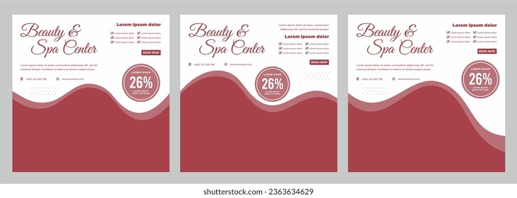 Beauty and spa social media post template