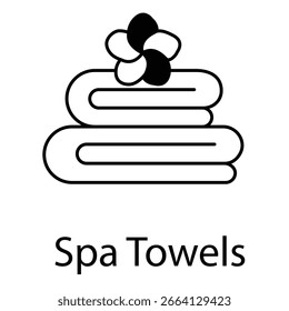 Beauty Spa Towels Stack Vector Icon Design