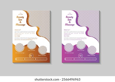 Beauty spa  treatment center  flyer template design 