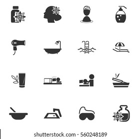 beauty and spa vector icons for user interface design