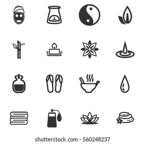 beauty and spa vector icons for user interface design