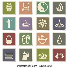 beauty and spa vector icons for user interface design