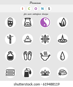 beauty and spa vector icons for user interface design