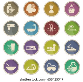 beauty and spa vector icons for user interface design